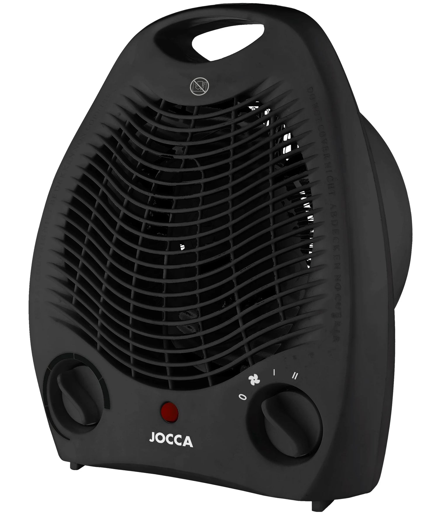 Jocca Electric Heater with 2000W Power. Hot and Cold Air Fan. Black Portable Fan Heater. Winter Stove to Heat the House in Quick and Without Oaking Lot of Space