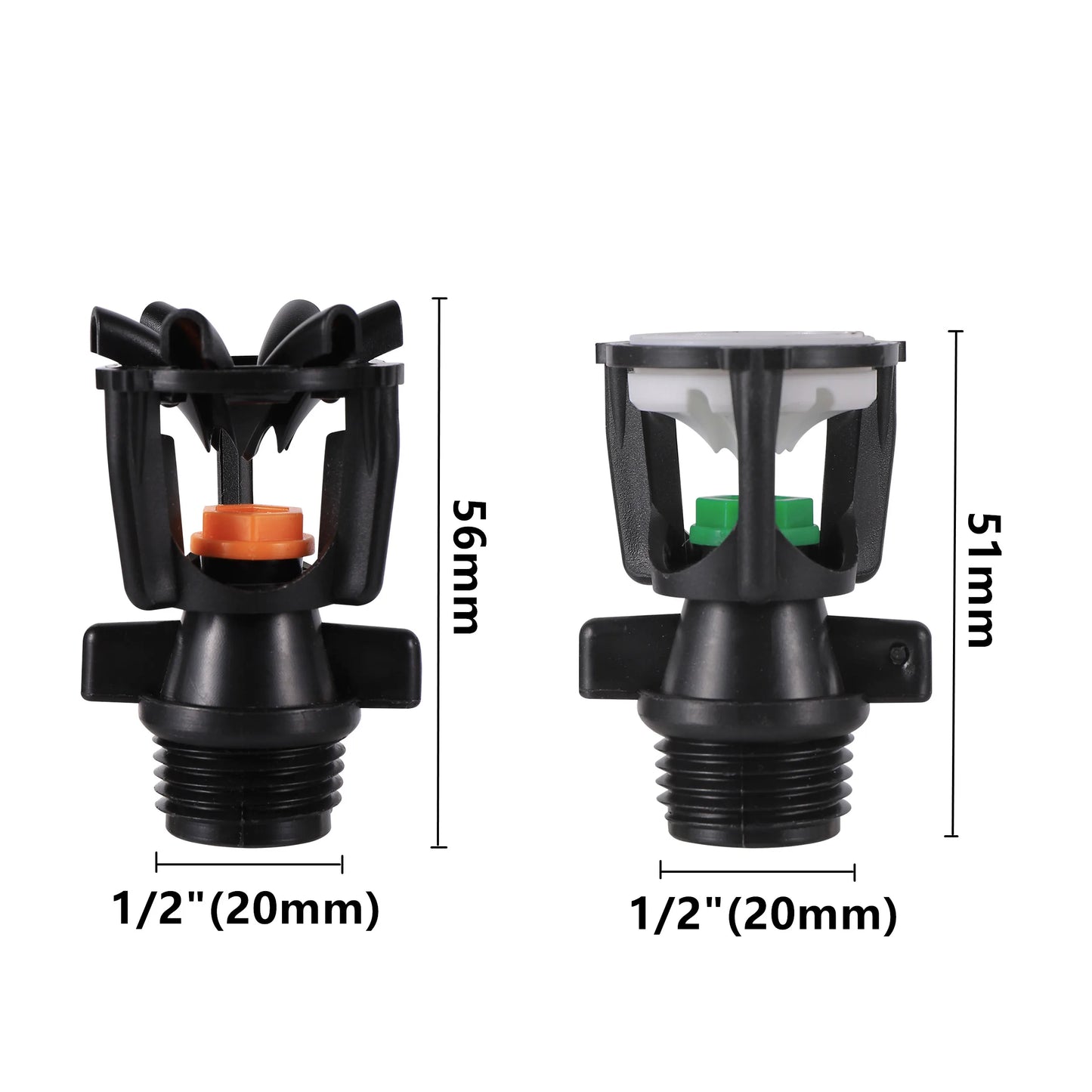 1/2" Male Thread Rotating Sprinklers Irrigation Water Spray Sprinkler Lawn 360° Rotary Watering Nozzles garden watering system