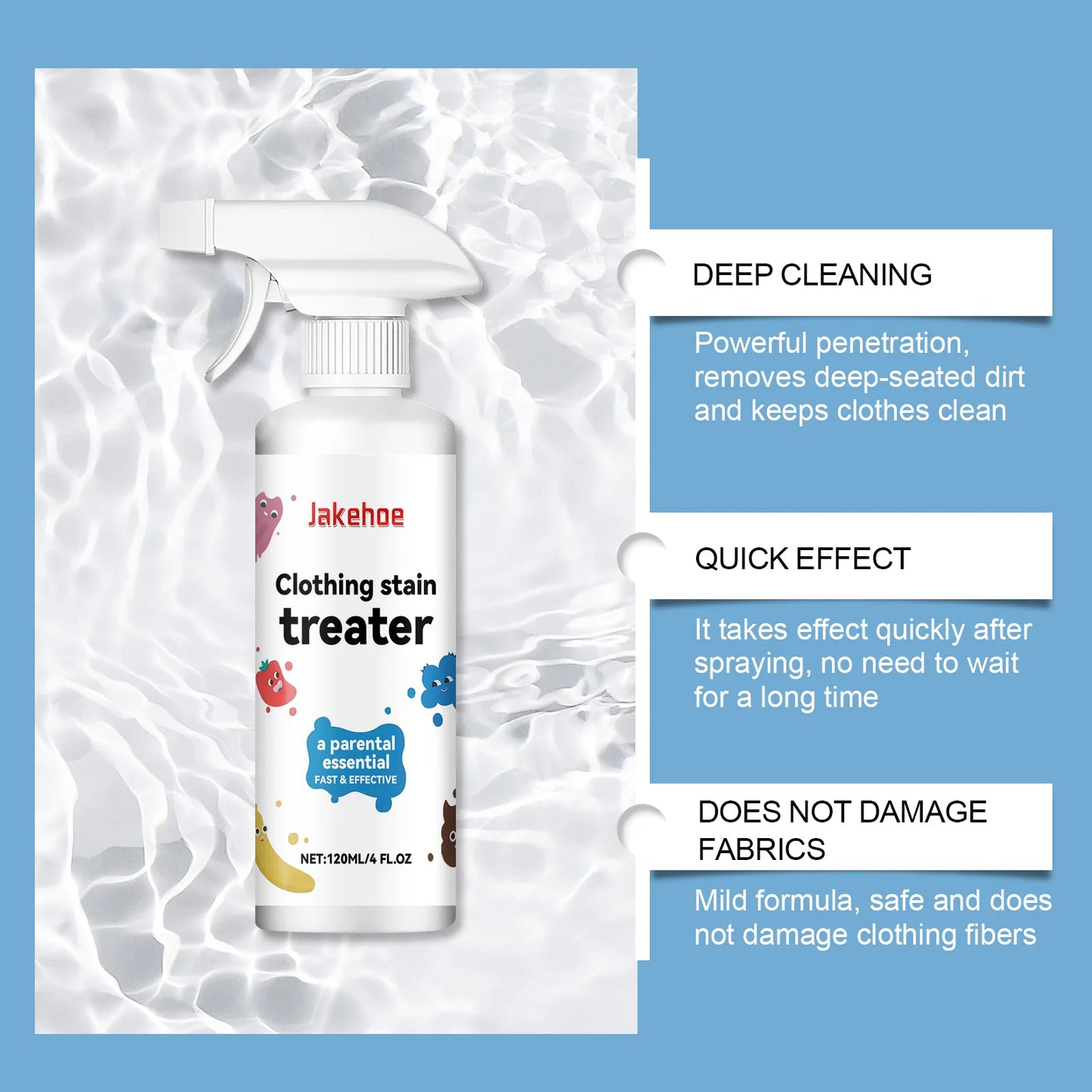 Laundry Decontamination Spray Effectively Cleans Stubborn Stains Removes Odor And Yellows Easy to Rinse No Irritation No Residue