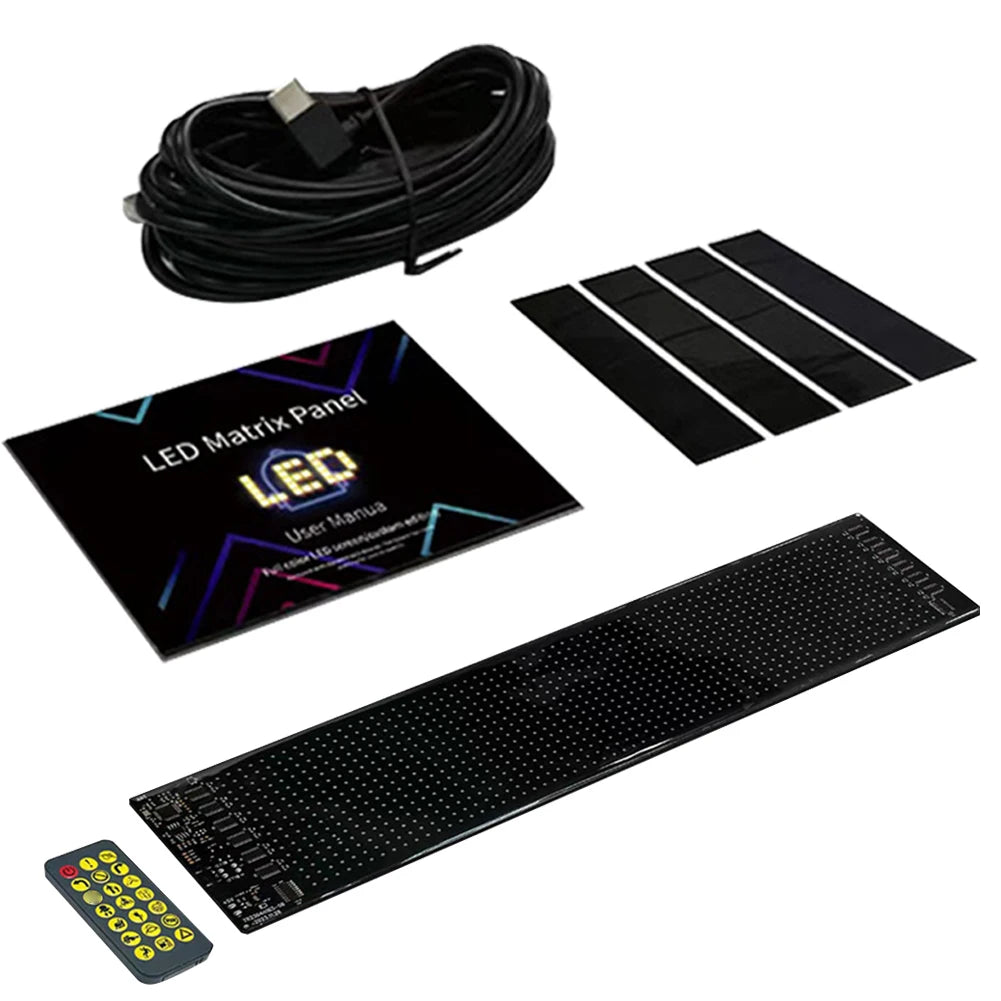 APP Control LED Display Screen Super Bright LED Matrix Pixel Panel IP65 Waterproof Flexible LED Car Sign for Restaurant Car Shop