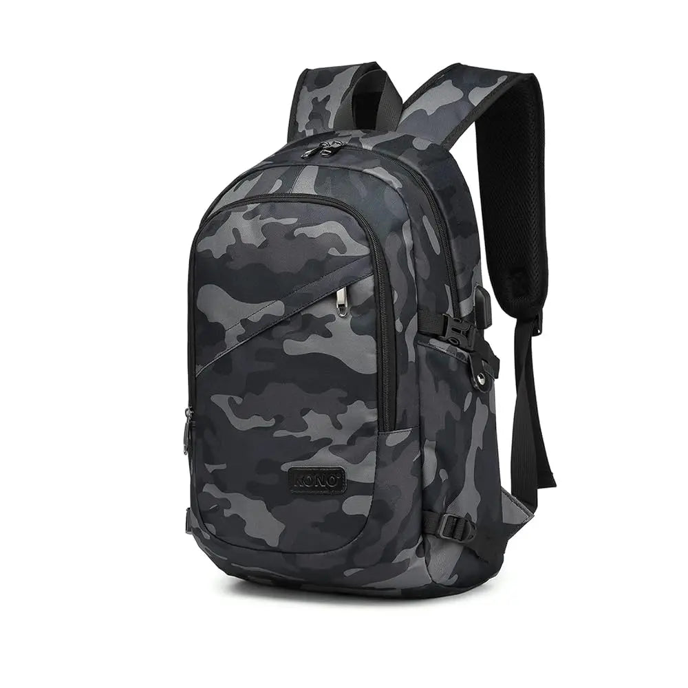 Kono anti-theft laptop backpack for travel business work and computer safety design for laptop up to 15.6 inches