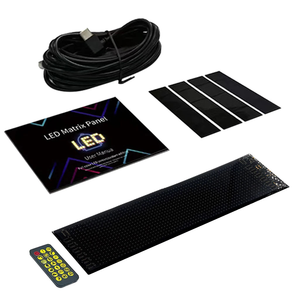 APP Control LED Display Screen Super Bright LED Matrix Pixel Panel IP65 Waterproof Flexible LED Car Sign for Restaurant Car Shop