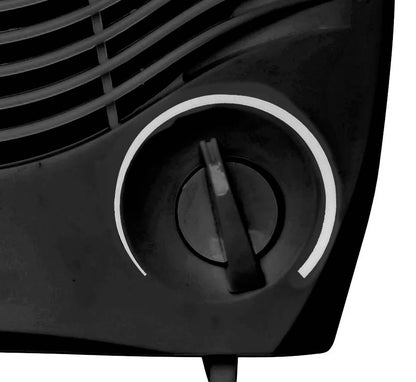 Jocca Electric Heater with 2000W Power. Hot and Cold Air Fan. Black Portable Fan Heater. Winter Stove to Heat the House in Quick and Without Oaking Lot of Space