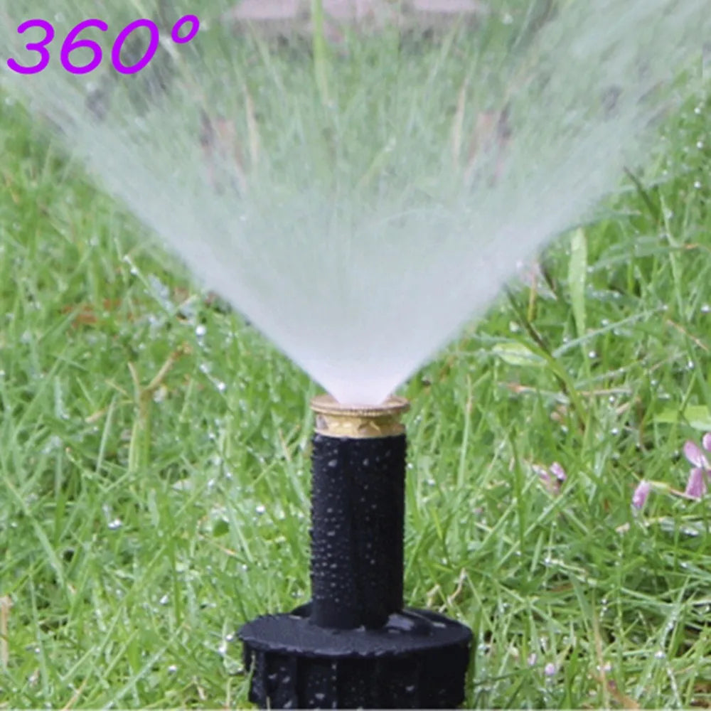 1/2" Thread Pop Up Sprinklers 90/180/360 Degree Automatic Stretching Scattering Sprinkler Garden Lawn Grassland Buried Nozzle