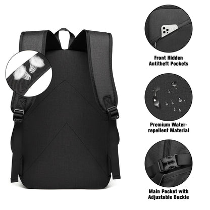Kono anti-theft laptop backpack for travel business work and computer safety design for laptop up to 15.6 inches