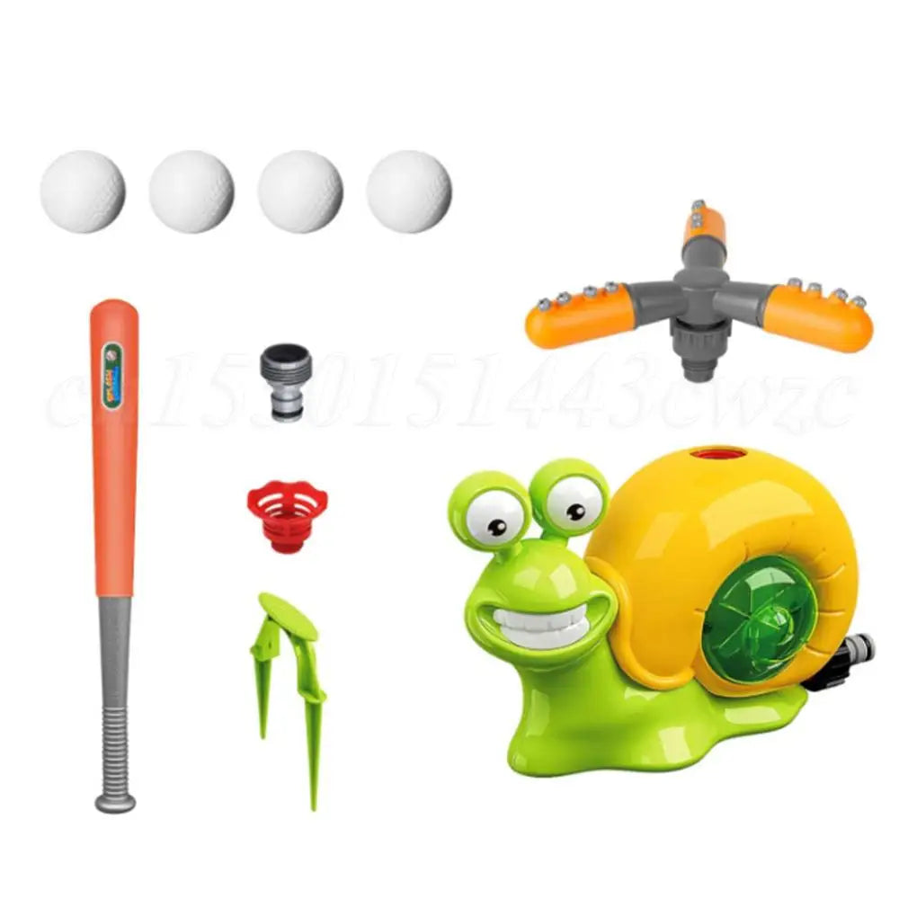 2 in 1 Water Sprinkler Baseball Toy Cartoon Snail Summer Garden Lawns Water Toys Spray Water Toys for Summer Lawn Pool Fun
