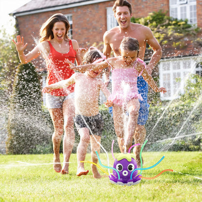 Summer Water Toy Sprinkler Rotating Spray Outdoor Games for Kids Garden Octopus Backyard Yard Cartoon Splash Baby Bath Toys Gift