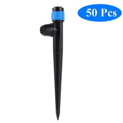 5/20/50/100Pcs 360° Scattering Sprinkler Watering Dripper Garden Farming Flower Lawn Irrigation Nozzle Locked Connect 1/4 Hose