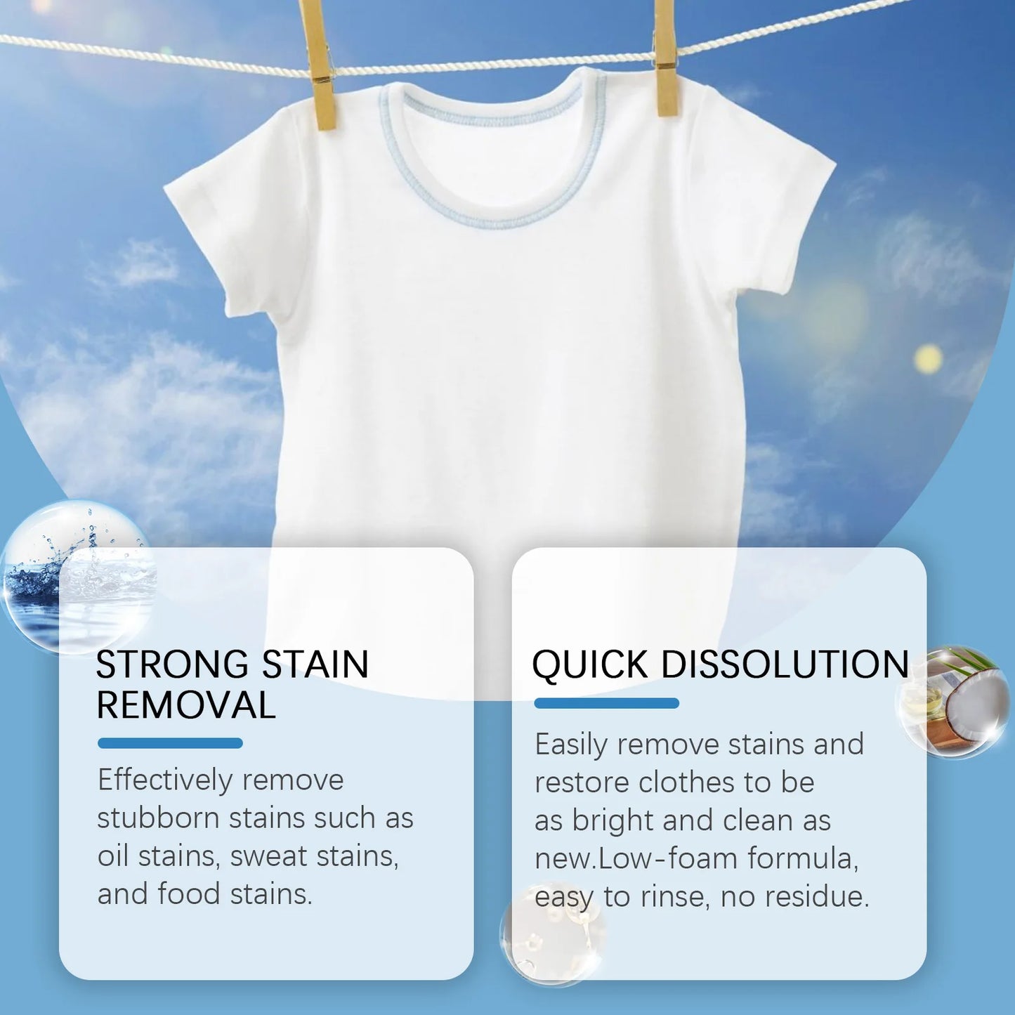 Laundry Decontamination Spray Effectively Cleans Stubborn Stains Removes Odor And Yellows Easy to Rinse No Irritation No Residue