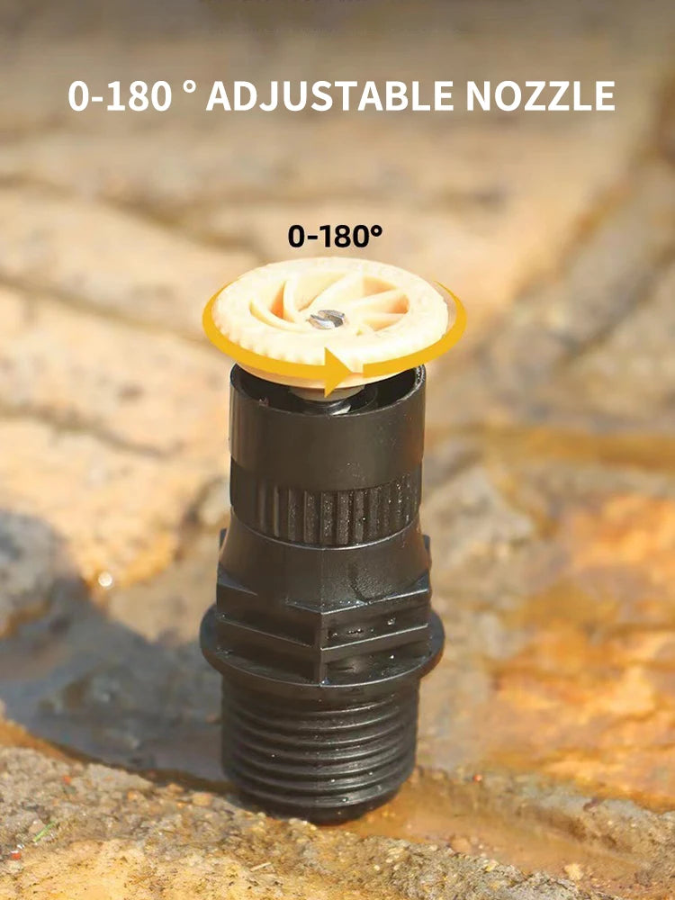 Garden Sprinkler 360° Rotation Irrigation Watering System Agriculture Ground Automatic Tube Adjustable Plug Buried Atomization