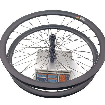 UCI CSC Ultralight Road bike Carbon Wheels 700C Center Lock 54T Ratchet System Hub Disc 35 to 58mm deep for Gravel Bicycle 1280g