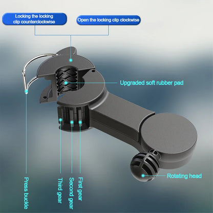 SEAMETAL Cooling Car Fan Headrest Double Head Fans for Rear Seat 180cm USB Cable Free-Adjustment 3-Speed Strong Wind Auto Fan