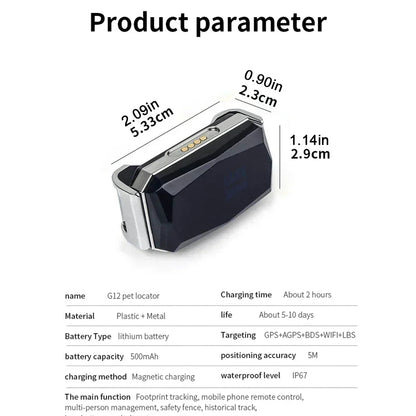 Multifunctional Pet Smart G12 GPS Tracker Mini Anti-Lost Collar Waterproof Locator Tracer Device For Dog Cat Pets Accessories