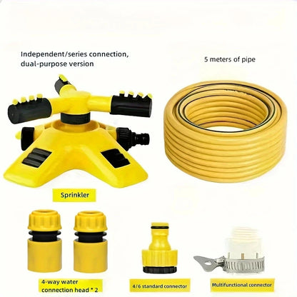 360 Degree Automatic Rotating Sprinkler Head For Nursery Irrigation, Rotating Three-way Sprinkler Series Sprinkler