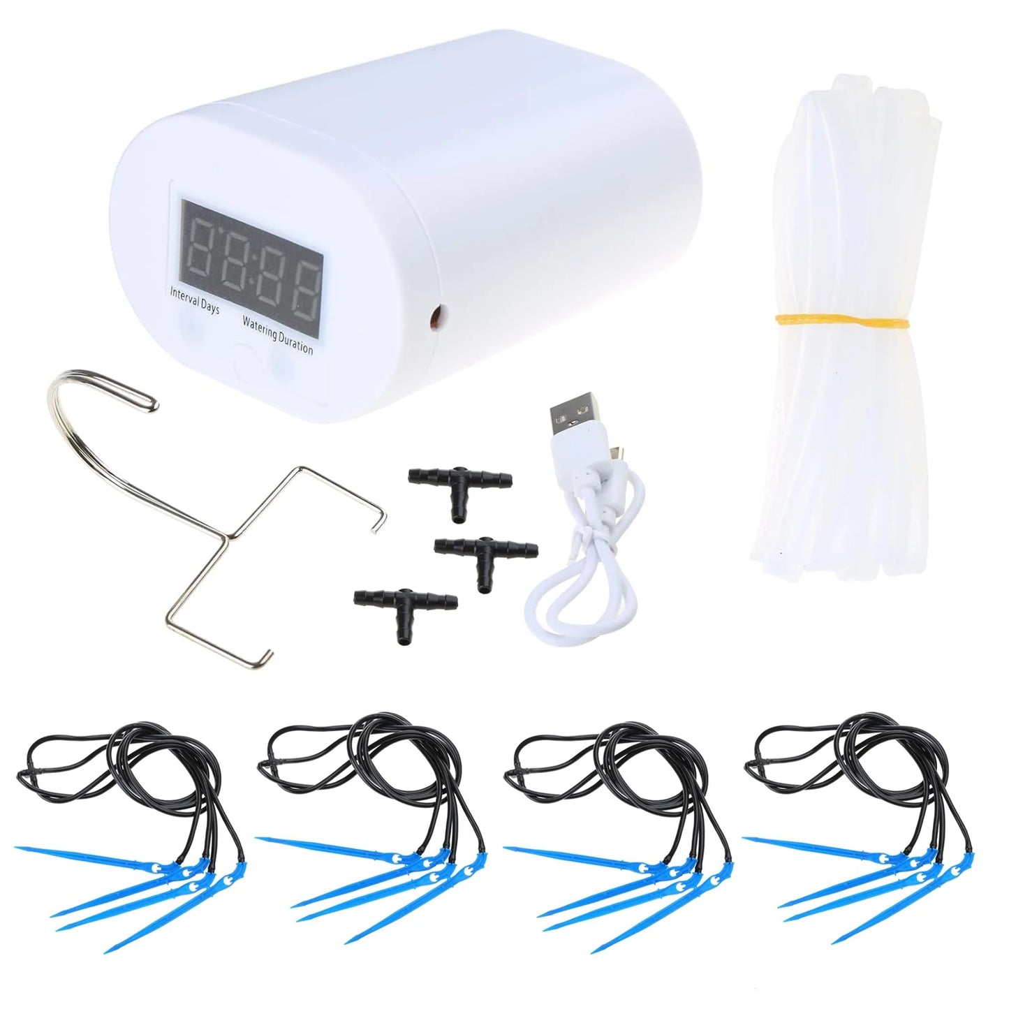 Automatic Plant Flower Watering Pump Home Sprinkler Drip Irrigation Device 2/4/8/16 Heads Pump Timer System Kit Garden Tool