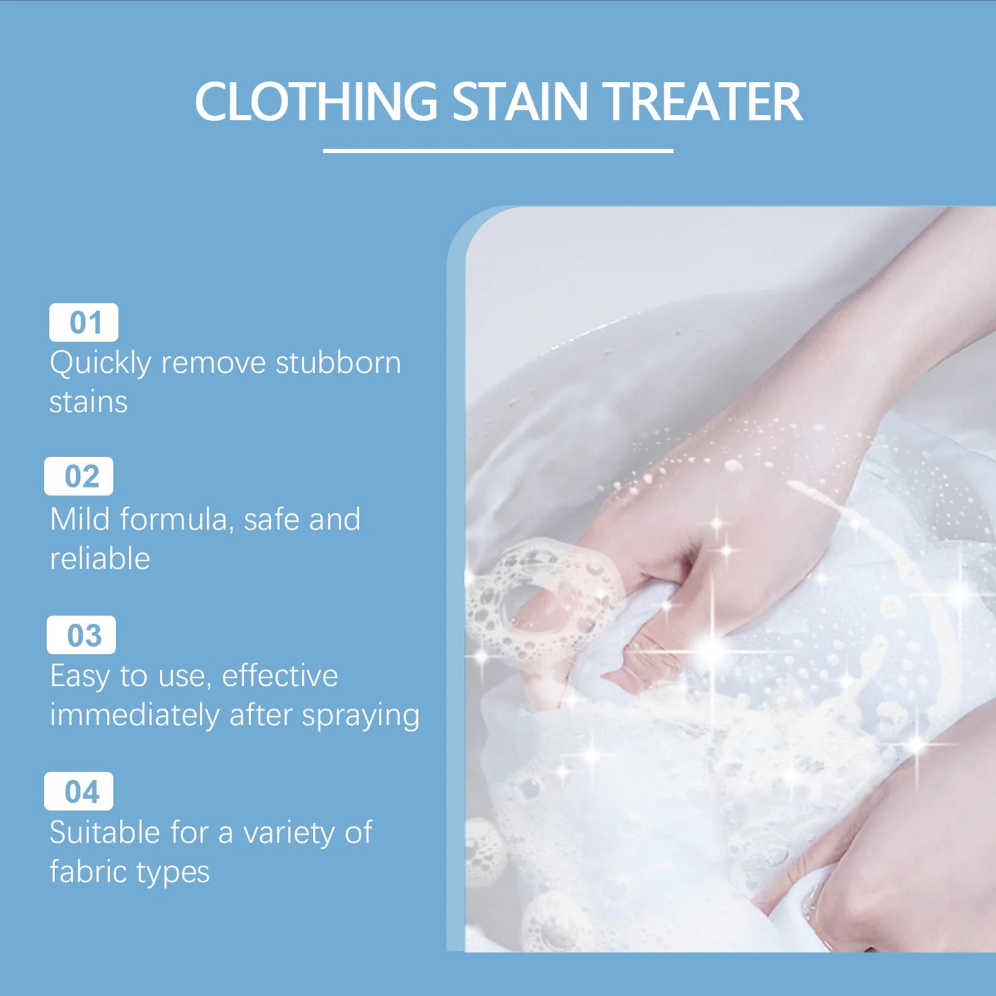 Laundry Decontamination Spray Effectively Cleans Stubborn Stains Removes Odor And Yellows Easy to Rinse No Irritation No Residue