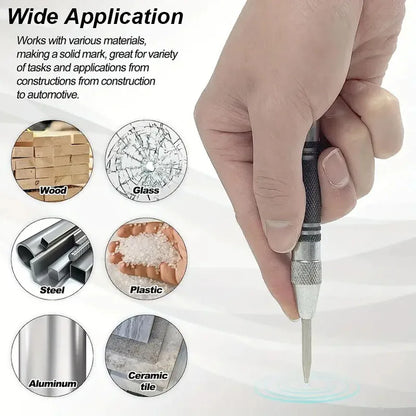 Auto Center Puncher Hole Marker Wood Metal Steel Spring Load Kerner Drill Locator Heavy Duty Punch Carpentry Automatic Hand Tool
