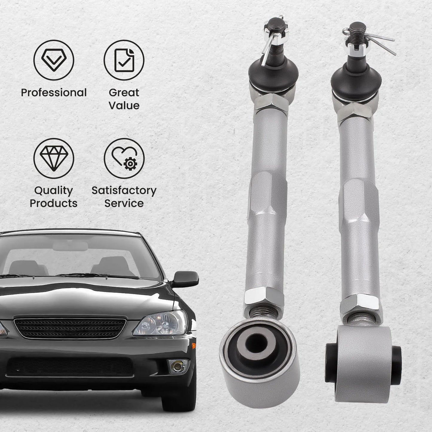 1 Pair Adjustable Rear Toe Control Arms Sets for Lexus IS200 IS300 GS430 2000-2005
