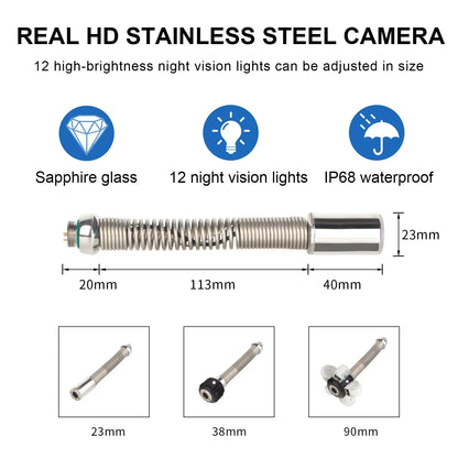 Pipe Inspection Camera 10.1in1080P Screen,SYANSPAN Sewer Drain Endonscope Self-Leveling 512HZ Sonde&Locator Meter Counter 30/50M