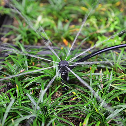 10Pcs 8 Hole Spiked Dripper Adjustable Sprinkler Drip Irrigation Staked Emitters Garden Greenhouse Horticulture Watering Device