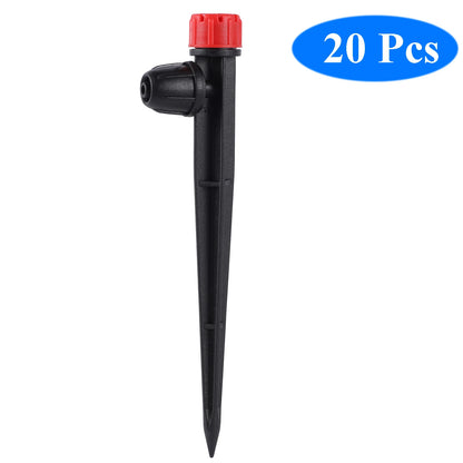 5/20/50/100Pcs 360° Scattering Sprinkler Watering Dripper Garden Farming Flower Lawn Irrigation Nozzle Locked Connect 1/4 Hose