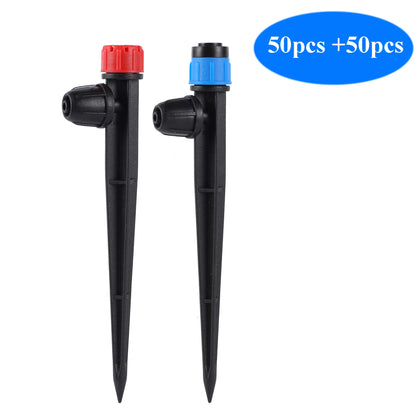 5/20/50/100Pcs 360° Scattering Sprinkler Watering Dripper Garden Farming Flower Lawn Irrigation Nozzle Locked Connect 1/4 Hose