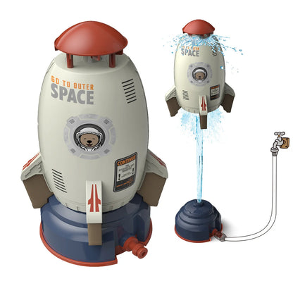 Space Jet Sprinkler Spinning Flying Splash Playing Water Toy Summer Outdoor Water Powered Launcher Kids Bath Toys STEM
