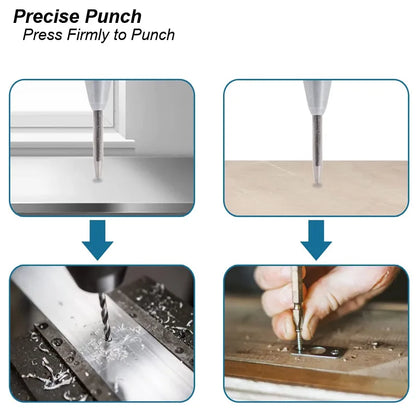Auto Center Puncher Hole Marker Wood Metal Steel Spring Load Kerner Drill Locator Heavy Duty Punch Carpentry Automatic Hand Tool