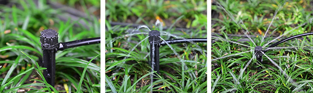 10Pcs 8 Hole Spiked Dripper Adjustable Sprinkler Drip Irrigation Staked Emitters Garden Greenhouse Horticulture Watering Device