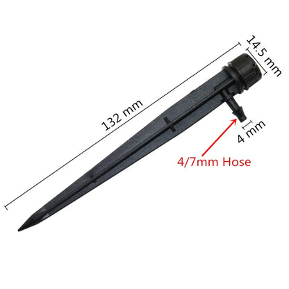 10Pcs 8 Hole Spiked Dripper Adjustable Sprinkler Drip Irrigation Staked Emitters Garden Greenhouse Horticulture Watering Device