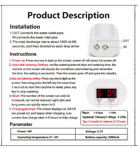 Automatic Plant Flower Watering Pump Home Sprinkler Drip Irrigation Device 2/4/8/16 Heads Pump Timer System Kit Garden Tool