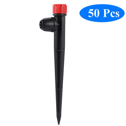 5/20/50/100Pcs 360° Scattering Sprinkler Watering Dripper Garden Farming Flower Lawn Irrigation Nozzle Locked Connect 1/4 Hose