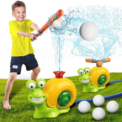 2 in 1 Water Sprinkler Baseball Toy Cartoon Snail Summer Garden Lawns Water Toys Spray Water Toys for Summer Lawn Pool Fun