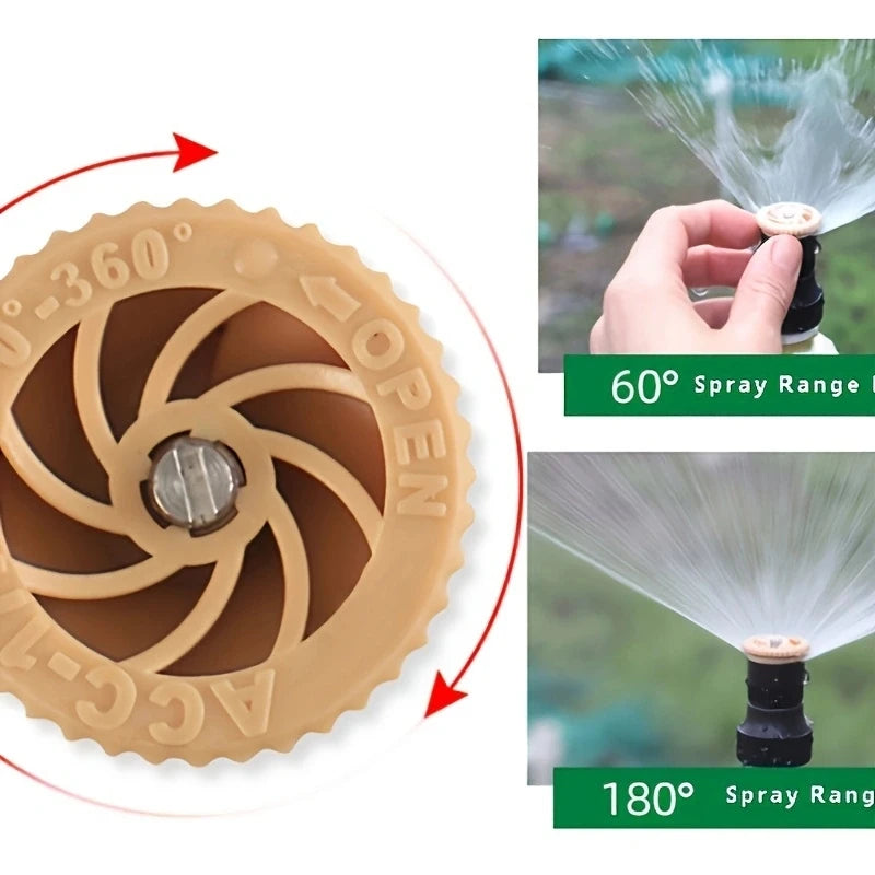 1PC 360 Degree Rotary Plug-in Sprinkler For Farmland Irrigation, Atomization, Lawn Watering Flower Watering, And Greening Nozzle