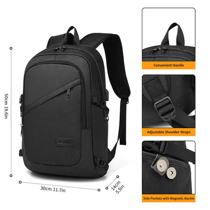 Kono anti-theft laptop backpack for travel business work and computer safety design for laptop up to 15.6 inches