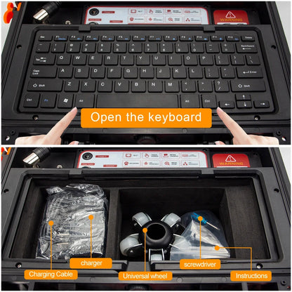 Pipe Inspection Camera 10.1in1080P Screen,SYANSPAN Sewer Drain Endonscope Self-Leveling 512HZ Sonde&Locator Meter Counter 30/50M