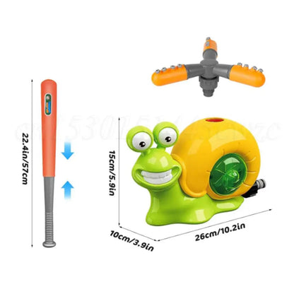 2 in 1 Water Sprinkler Baseball Toy Cartoon Snail Summer Garden Lawns Water Toys Spray Water Toys for Summer Lawn Pool Fun