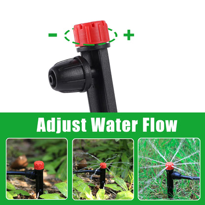 5/20/50/100Pcs 360° Scattering Sprinkler Watering Dripper Garden Farming Flower Lawn Irrigation Nozzle Locked Connect 1/4 Hose