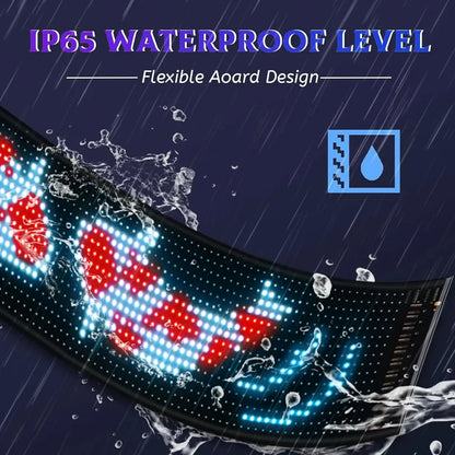 APP Control LED Display Screen Super Bright LED Matrix Pixel Panel IP65 Waterproof Flexible LED Car Sign for Restaurant Car Shop